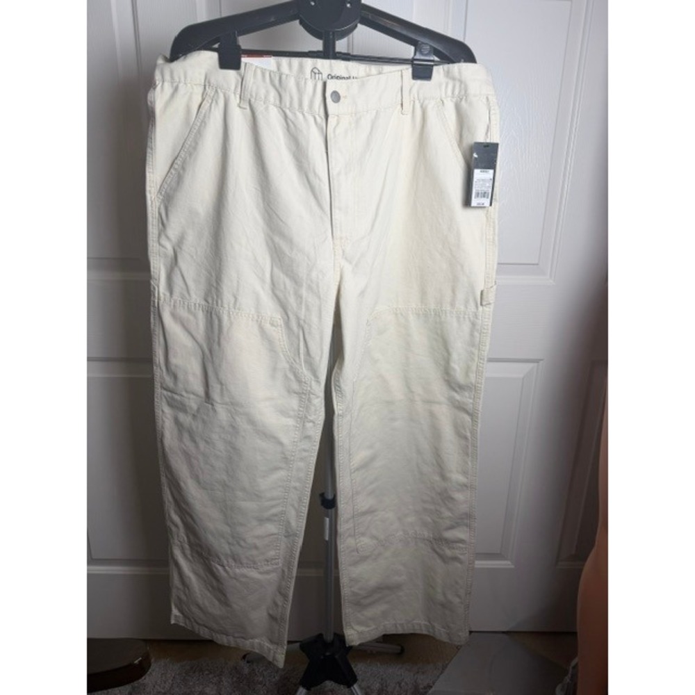NEW Original Use cream baggy men's painter cargo pants 40X32